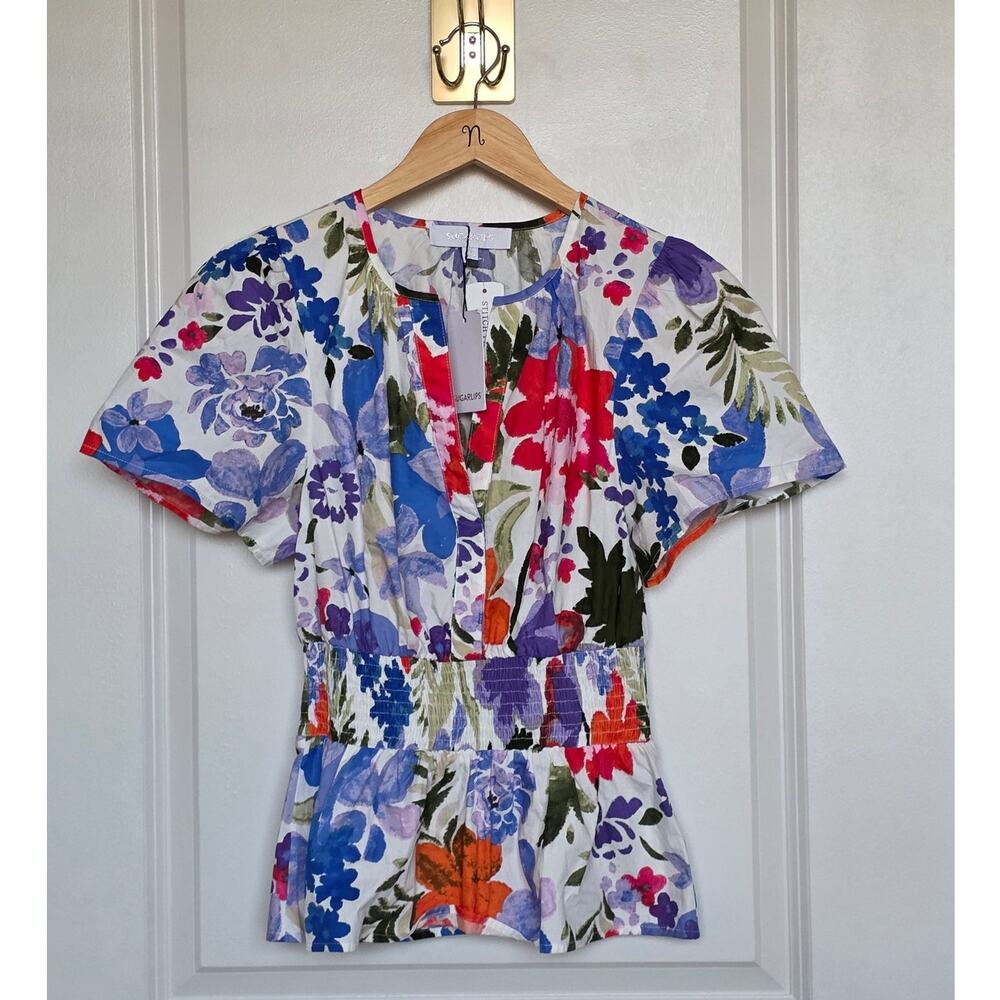 Sugarlips Floral Peplum Blouse